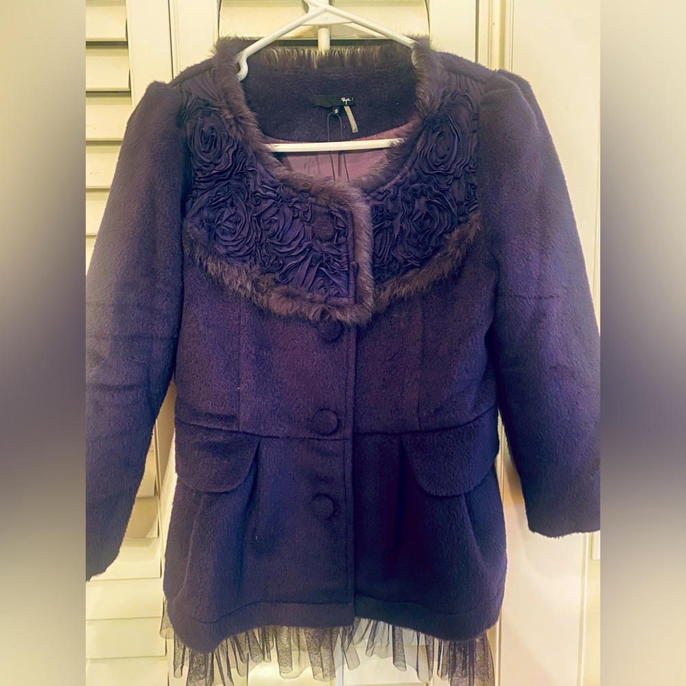 Perfect for Fall. Royal purple lined coat.